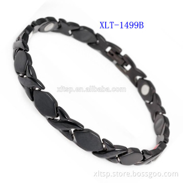 Black Men Titanium Magnetic Bracelets Wholesale